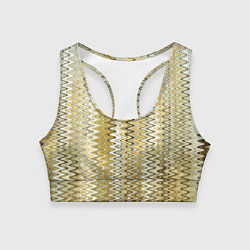 Женский спортивный топ Золотистый волнистый