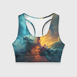 Топик спортивный женский Космос туманность, цвет: 3D-принт