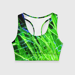Женский спортивный топ Зелёные энергетические линии