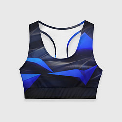 Женский спортивный топ Black and blue abstract background sport style