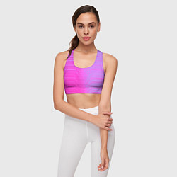 Топик спортивный женский Розовые градиентные линии, цвет: 3D-принт — фото 2