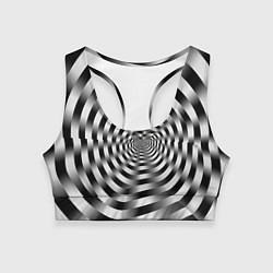 Топик спортивный женский Оптическая иллюзия спиральное заклинание, цвет: 3D-принт