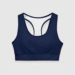 Топик спортивный женский Тёмно-синий волнистые линии, цвет: 3D-принт