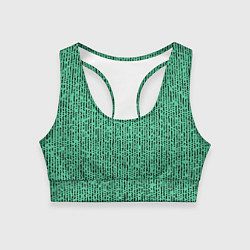 Топик спортивный женский Мозаика нефритовый зелёный, цвет: 3D-принт