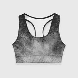 Топик спортивный женский Абстракция - серые чернила, цвет: 3D-принт