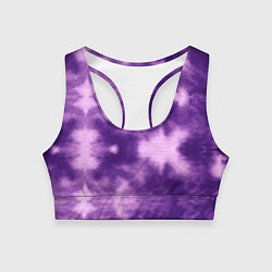Топик спортивный женский Фиолетовый тайдай, цвет: 3D-принт