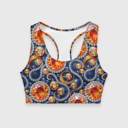 Женский спортивный топ Ювелирные украшение с золотом и бриллиантом паттер