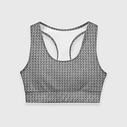 Топик спортивный женский Чёрно-белый текстурированный полосы, цвет: 3D-принт
