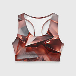 Женский спортивный топ Рубиновые пирамидки