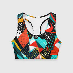 Женский спортивный топ Abstract patchwork - ai art