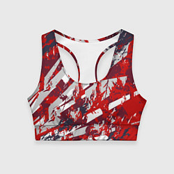 Топик спортивный женский Абстрактный узор с концепцией, цвет: 3D-принт
