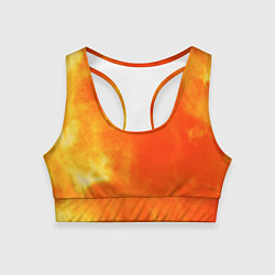 Женский спортивный топ Текстура огненного цвета
