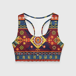 Женский спортивный топ Стиль советского ковра узоры и орнамент