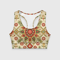 Женский спортивный топ Стиль советского ковра узоры и орнамент