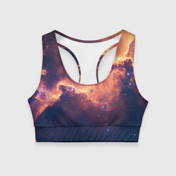 Женский спортивный топ Космические облака и звезды