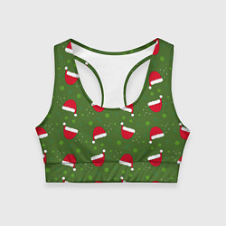 Женский спортивный топ Шапка Санты