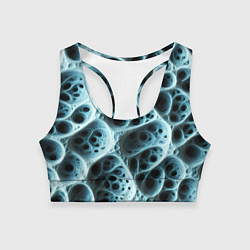 Женский спортивный топ Белая пористая структура