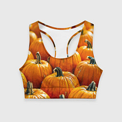 Женский спортивный топ Много тыкв