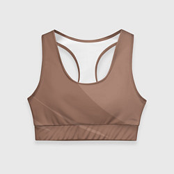 Женский спортивный топ Мокко Мусс однотонный с полосой