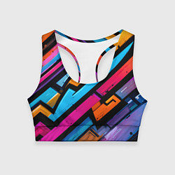 Женский спортивный топ Абстракция с граффити
