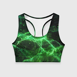 Женский спортивный топ Зеленая связь текстура