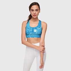 Топик спортивный женский Системная плата, цвет: 3D-принт — фото 2