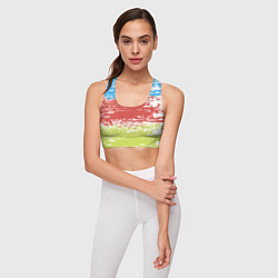 Топик спортивный женский Взмах кистью, цвет: 3D-принт — фото 2