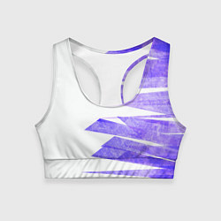 Топик спортивный женский Color white purple, цвет: 3D-принт