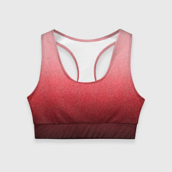 Женский спортивный топ Мягкий градиент красно-розовый текстура крошка