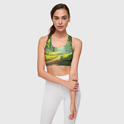 Топик спортивный женский Fabulous forest, цвет: 3D-принт — фото 2