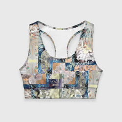 Женский спортивный топ Цветочная геометрическая абстракция