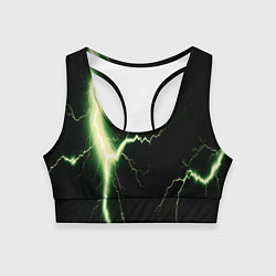 Женский спортивный топ Lightning yellow текстура