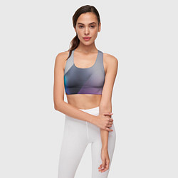 Топик спортивный женский Color grey with stripes, цвет: 3D-принт — фото 2
