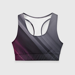 Женский спортивный топ Color black grey