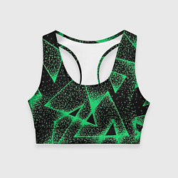 Женский спортивный топ A light green triangle with dots