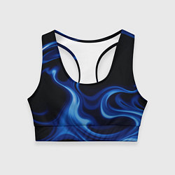 Топик спортивный женский Color blue smoke, цвет: 3D-принт