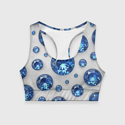 Женский спортивный топ Россыпь сапфиров