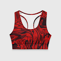Женский спортивный топ Красный смешение пластика