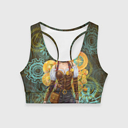 Топик спортивный женский Стимпанк приключения, цвет: 3D-принт