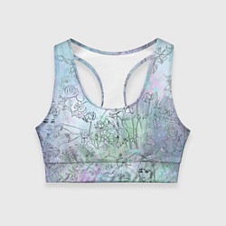 Женский спортивный топ Скетч японские дорамы