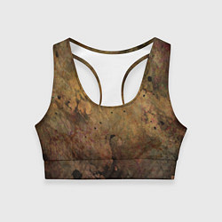 Женский спортивный топ Абстракция - dark pink paint spill