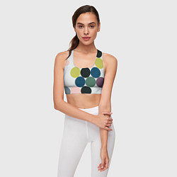 Топик спортивный женский Кластер чил - абстракция, цвет: 3D-принт — фото 2