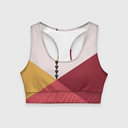 Женский спортивный топ Колор-блок фруктовый чиа пудинг