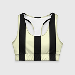 Женский спортивный топ Color black beige line