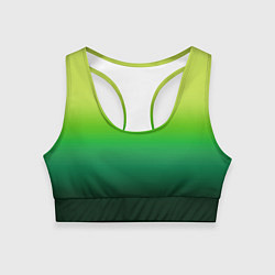 Женский спортивный топ Градиент укропное зеленое омбре