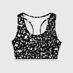 Женский спортивный топ Черный камуфляж