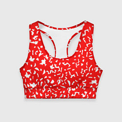 Женский спортивный топ Красный яркий камуфляж