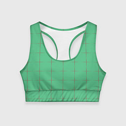 Топик спортивный женский Color green stripes, цвет: 3D-принт