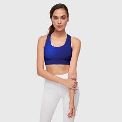 Топик спортивный женский Синий с затемнением текстура, цвет: 3D-принт — фото 2