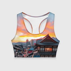 Топик спортивный женский Япония, цвет: 3D-принт